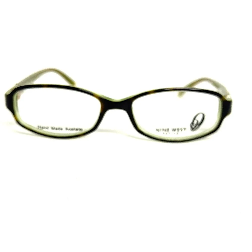 Nine West NW443 0ER2 135 Green Tortoise Acetate Oval Eyeglass Frames Petite